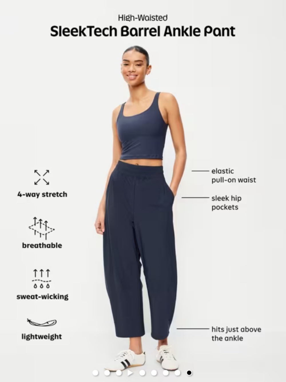 Old Navy High-Waisted SleekTech Barrel Ankle Pants - Picture 4 of 4